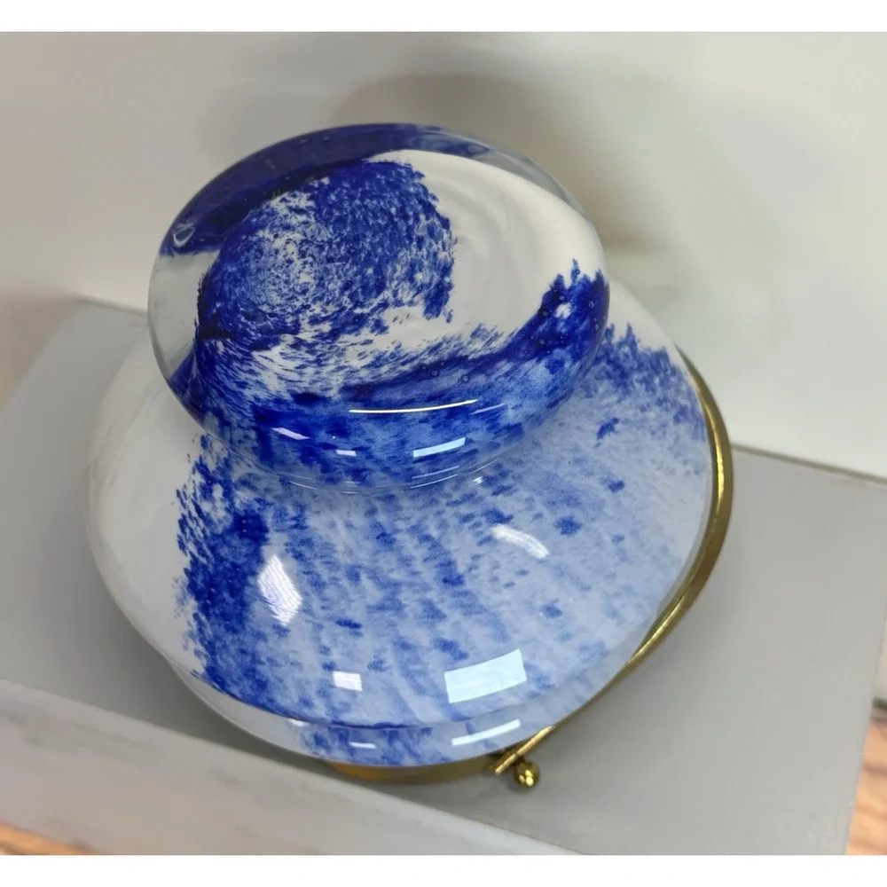 Vtg Handblown Art Glass‎ Mery Bomboniere Lavorazione a Mano Italy Candle Lantern